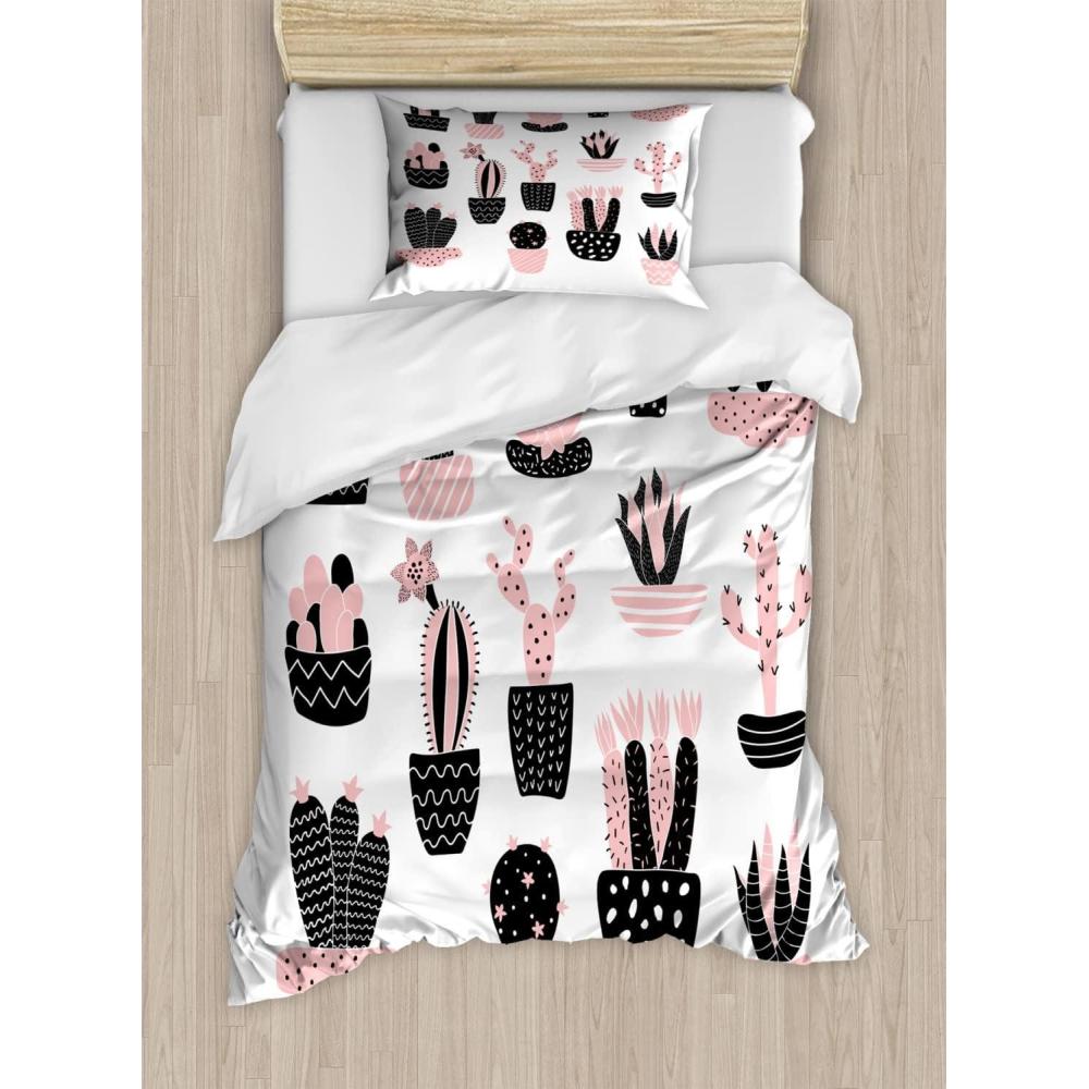 imageAmbesonne I Love You Duvet Cover Set Hand Writing with Infinity Romantic Red Hearts Valentines Day Theme Decorative 3 Piece Bedding Set with 2 Pillow Shams Queen Size Red Black WhitePale Pink White