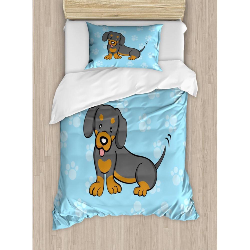 imageAmbesonne I Love You More Duvet Cover Sets Pink Rats with Tangled Tails Forming a Heart Valentines Bedding Set with 2 Duvet Covers amp 4 Pillowcases 2 Pack Queen Size Pale Pink Cocoa YellowBlue Brown Dark Taupe