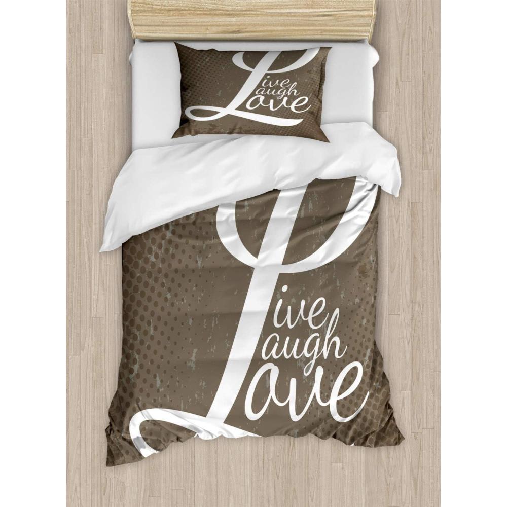 imageAmbesonne I Love You More Duvet Cover Sets Pink Rats with Tangled Tails Forming a Heart Valentines Bedding Set with 2 Duvet Covers amp 4 Pillowcases 2 Pack Queen Size Pale Pink Cocoa YellowBrown White Pale Brown