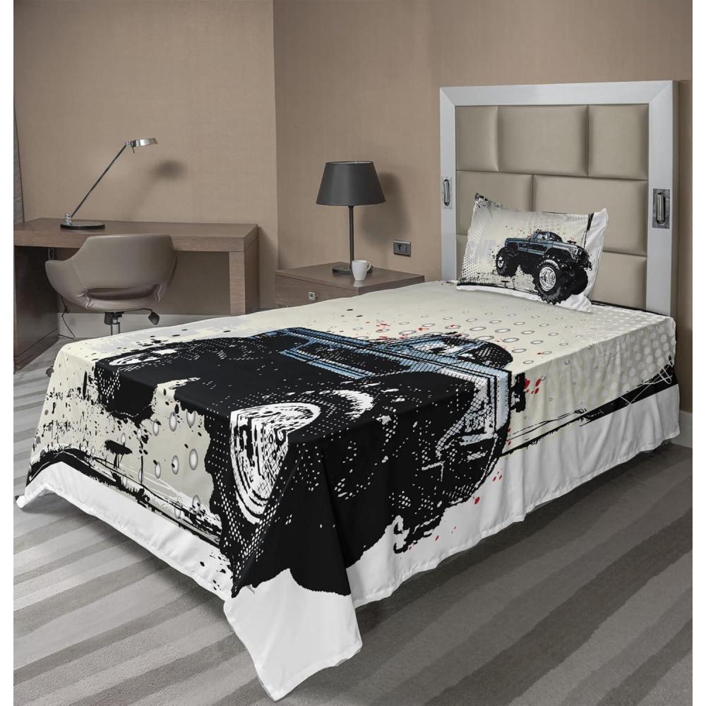 imageAmbesonne I Love You More Sheet Set Pink Rats with Tangled Tails Forming a Heart Valentines Fitted and Flat Sheet with Pillowcases Bedding Accent 4 Piece Set Full Pale Pink Cocoa YellowIvory Blue Black