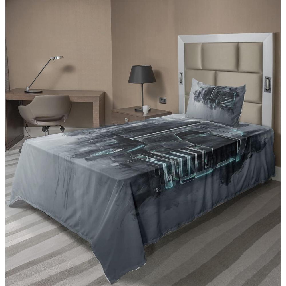 imageAmbesonne I Love You More Sheet Set Pink Rats with Tangled Tails Forming a Heart Valentines Fitted and Flat Sheet with Pillowcases Bedding Accent 4 Piece Set Full Pale Pink Cocoa YellowGrey Turquoise