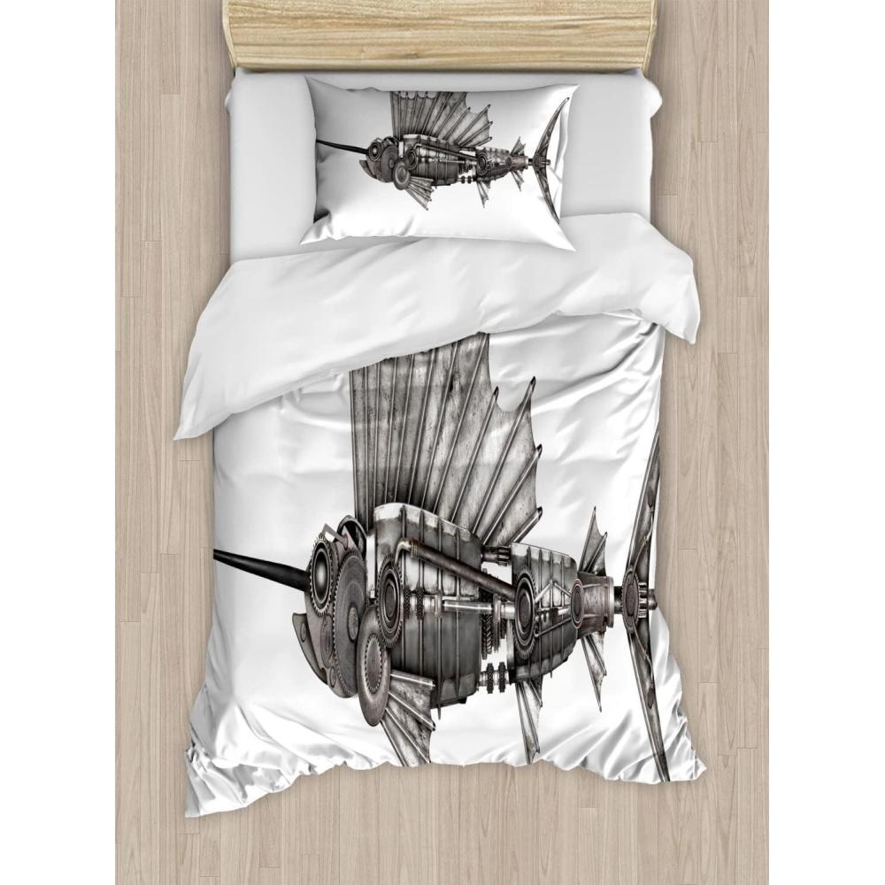 imageAmbesonne Love Duvet Cover Sets Red Heart in Writing Marks Romantic Love Simple Classic Valentines Bedding Set with 2 Duvet Covers amp 2 Pillowcases 2 Pack Twin Size Red Black WhiteGrey and White