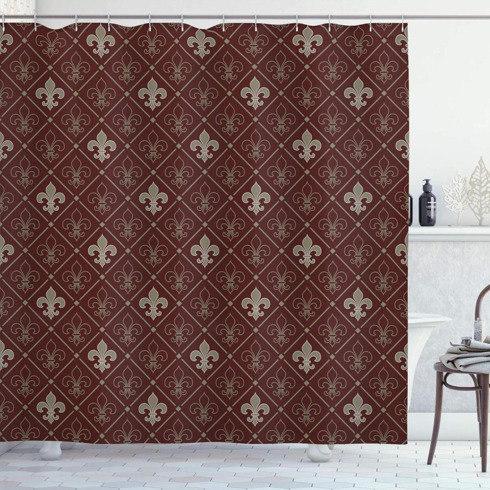 imageAmbesonne Rose Shower Curtain Romantic Lisianthus Berries as an Arch Marriage Wedding and Gatherings Design in Soft Pastel Colors Cloth Fabric Bathroom Set with Hooks 69 W x 75 L Purple CreamGreen Maroon