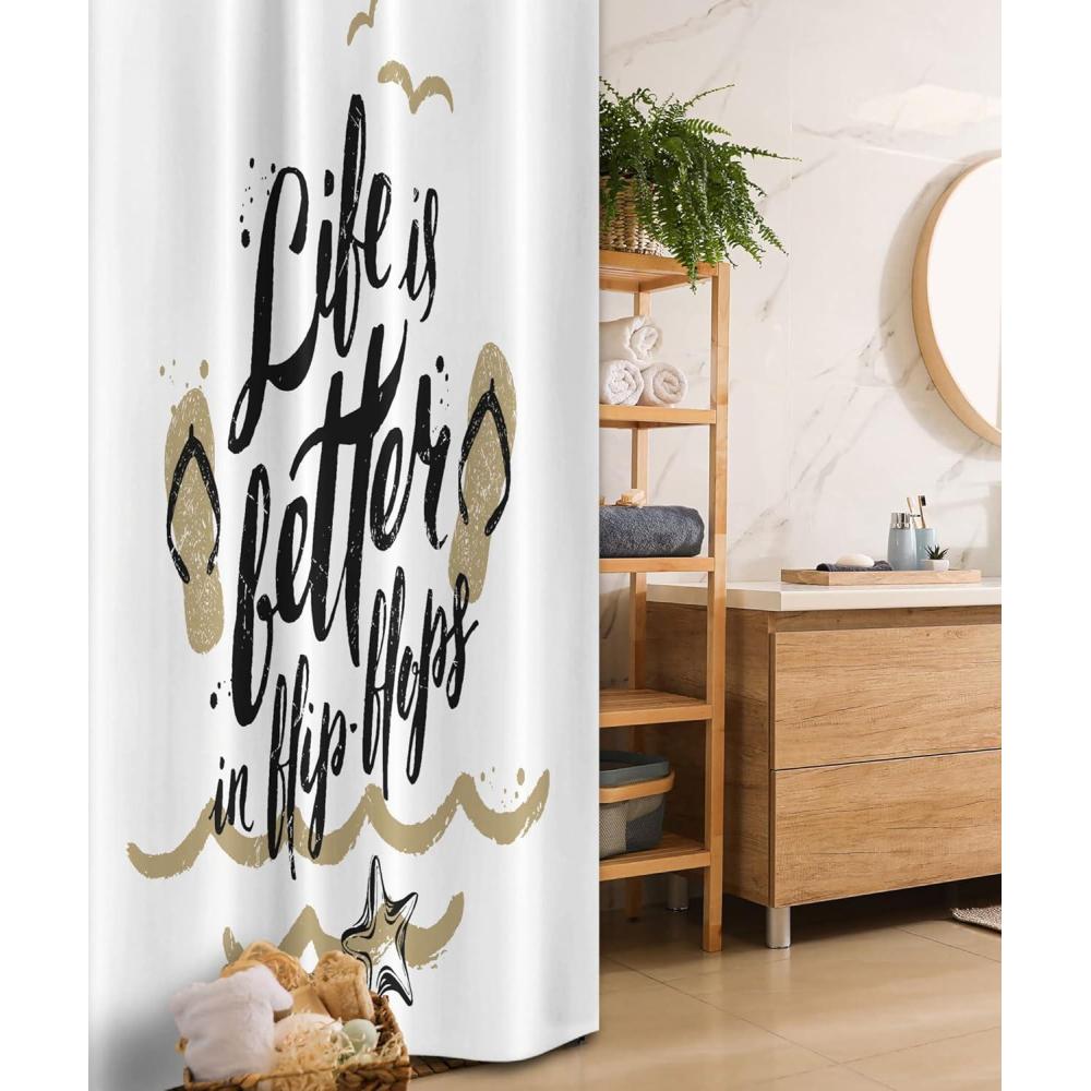 imageAmbesonne Rose Shower Curtain Romantic Lisianthus Berries as an Arch Marriage Wedding and Gatherings Design in Soft Pastel Colors Cloth Fabric Bathroom Set with Hooks 69 W x 75 L Purple CreamTan Black White