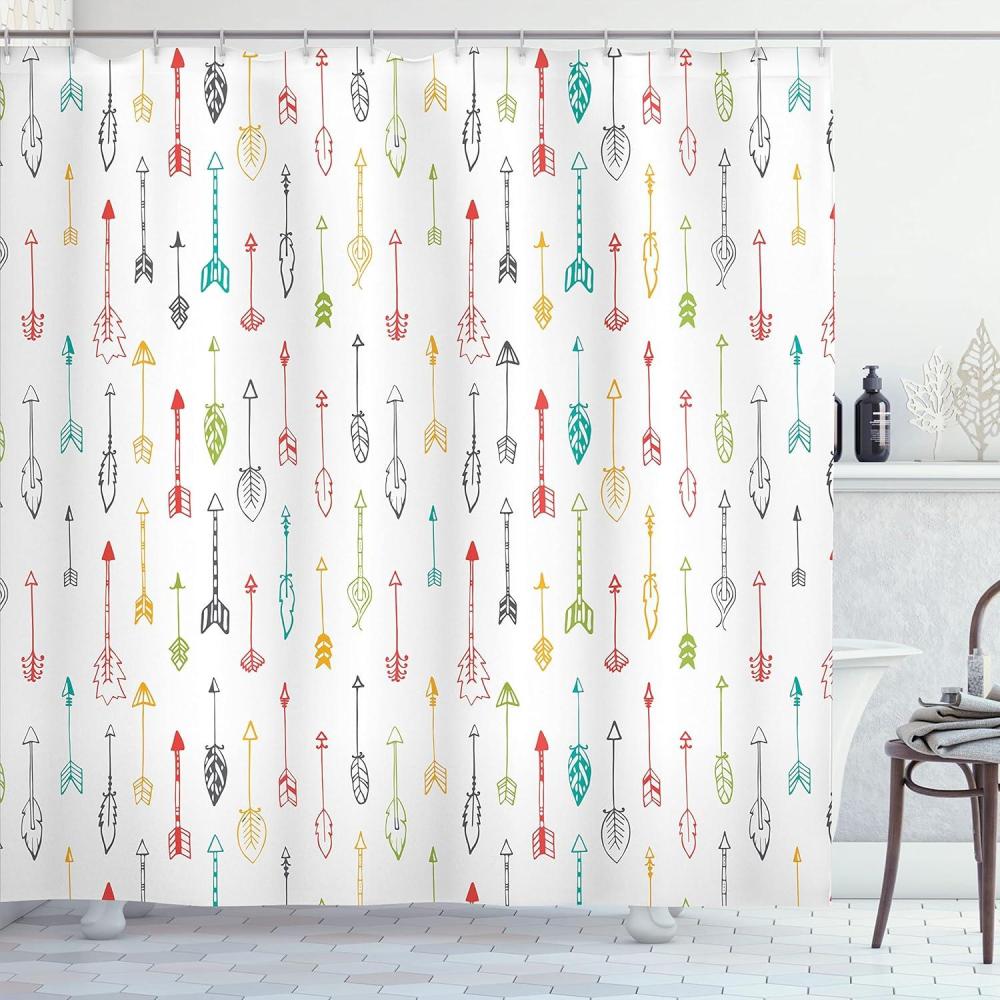 imageAmbesonne Rose Shower Curtain Romantic Lisianthus Berries as an Arch Marriage Wedding and Gatherings Design in Soft Pastel Colors Cloth Fabric Bathroom Set with Hooks 69 W x 75 L Purple CreamYellow Green