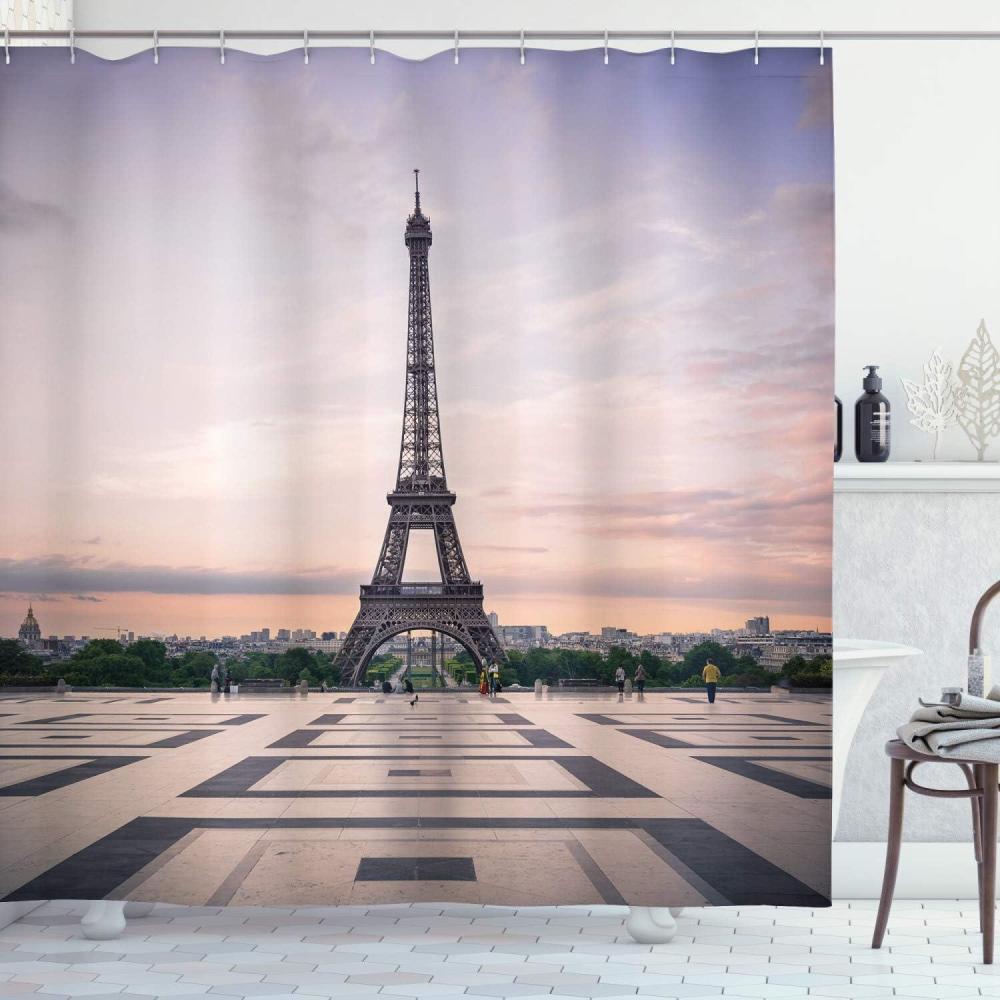 imageAmbesonne Rose Shower Curtain Romantic Lisianthus Berries as an Arch Marriage Wedding and Gatherings Design in Soft Pastel Colors Cloth Fabric Bathroom Set with Hooks 69 W x 75 L Purple CreamLavender Dimgray