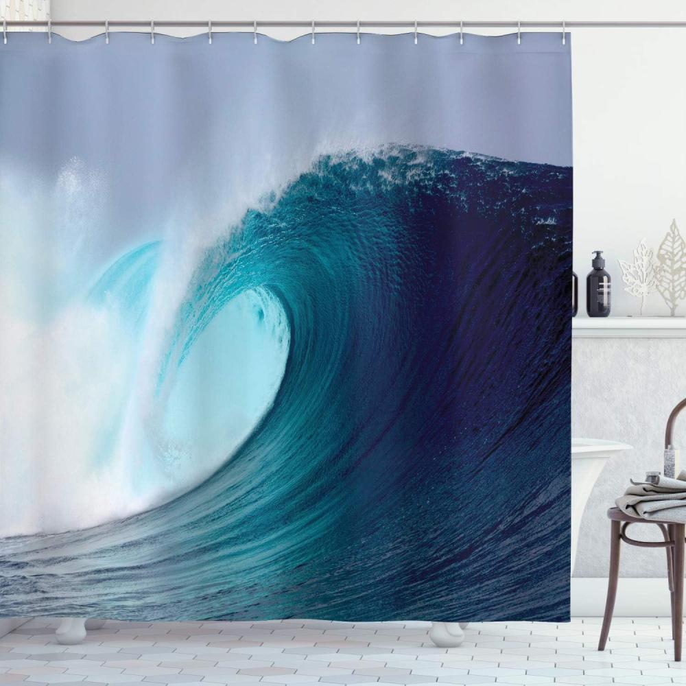 imageAmbesonne Rose Shower Curtain Romantic Lisianthus Berries as an Arch Marriage Wedding and Gatherings Design in Soft Pastel Colors Cloth Fabric Bathroom Set with Hooks 69 W x 75 L Purple CreamWhite and Blue