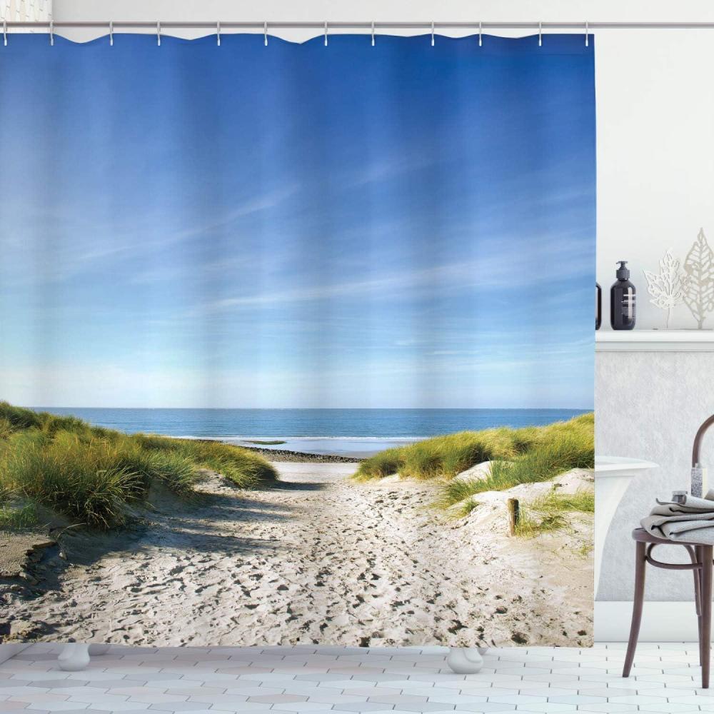 imageAmbesonne Rose Shower Curtain Romantic Lisianthus Berries as an Arch Marriage Wedding and Gatherings Design in Soft Pastel Colors Cloth Fabric Bathroom Set with Hooks 69 W x 75 L Purple CreamBrown Sky