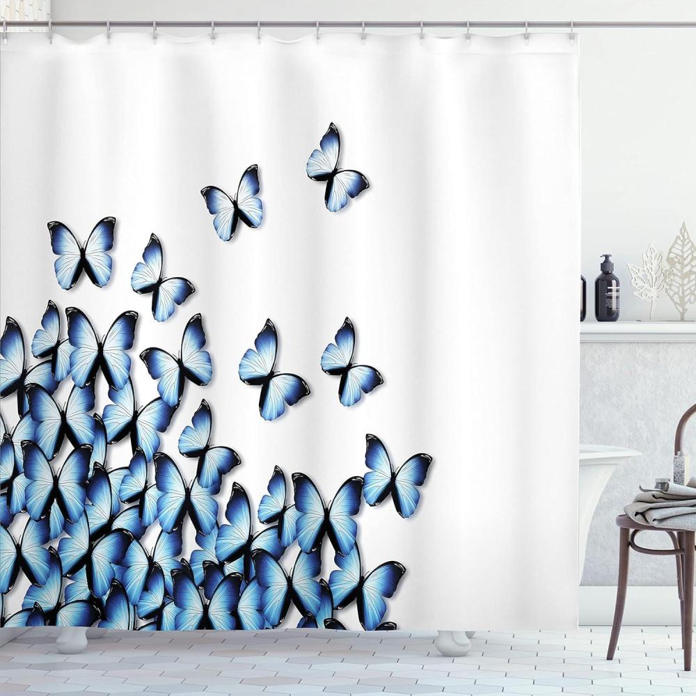 imageAmbesonne Rose Shower Curtain Romantic Lisianthus Berries as an Arch Marriage Wedding and Gatherings Design in Soft Pastel Colors Cloth Fabric Bathroom Set with Hooks 69 W x 75 L Purple CreamBlack Ivory