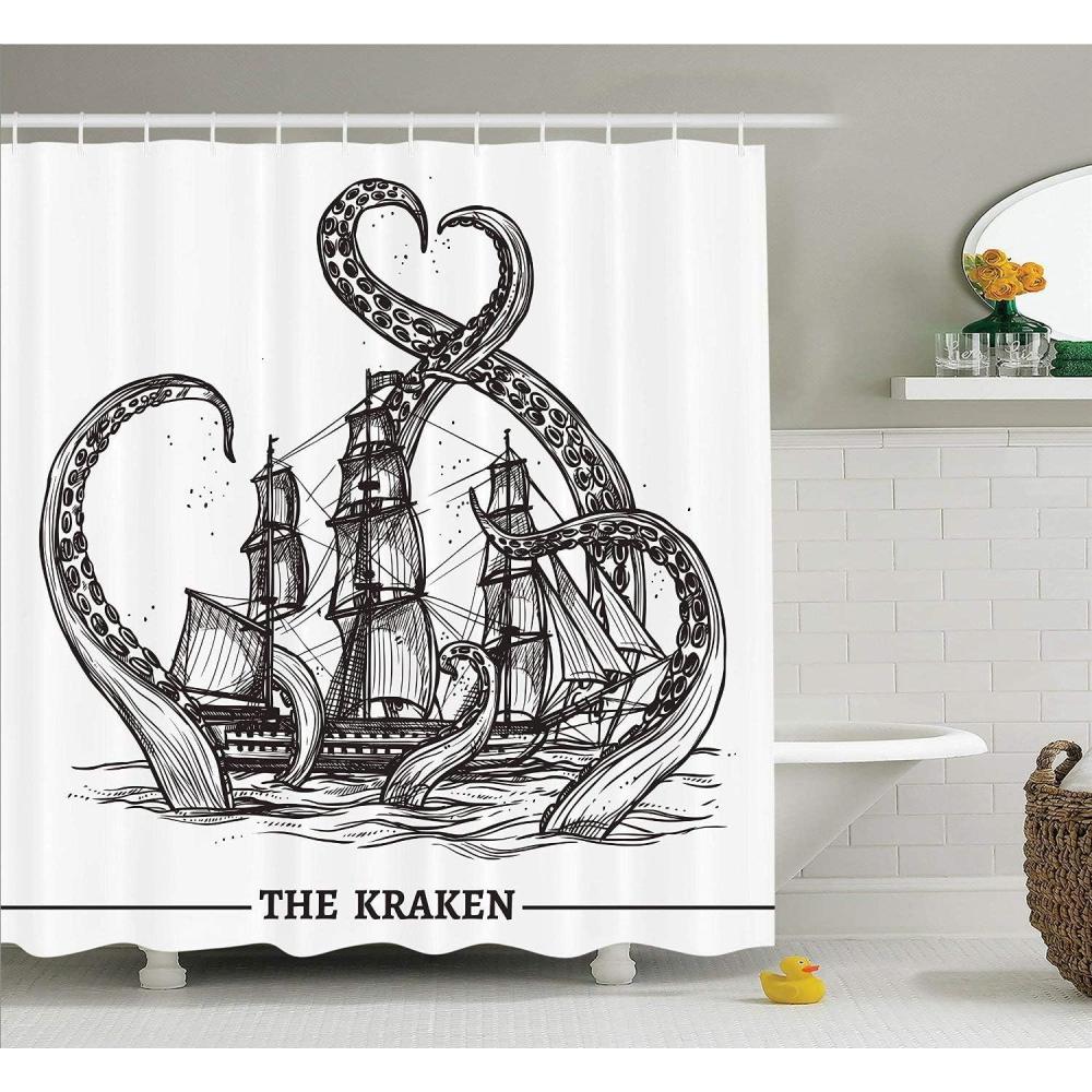 imageAmbesonne Rose Shower Curtain Romantic Lisianthus Berries as an Arch Marriage Wedding and Gatherings Design in Soft Pastel Colors Cloth Fabric Bathroom Set with Hooks 69 W x 75 L Purple CreamGrey White