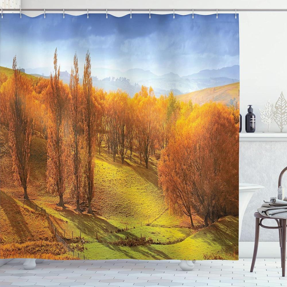 imageAmbesonne Rose Shower Curtain Romantic Lisianthus Berries as an Arch Marriage Wedding and Gatherings Design in Soft Pastel Colors Cloth Fabric Bathroom Set with Hooks 69 W x 75 L Purple CreamOrange Apple Green Blue