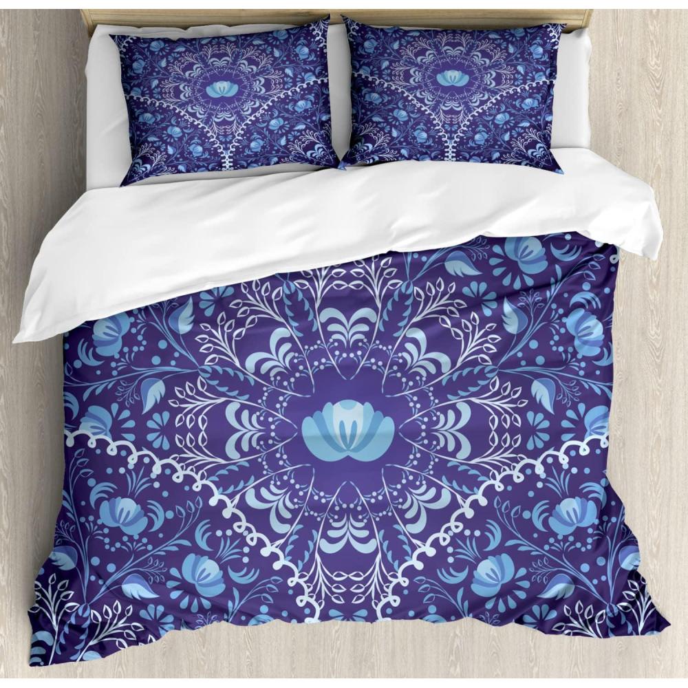 imageAmbesonne Spanish Duvet Cover Sets Te Quiero Hoy Manana Y Siempre Love Words with Heart on Arrow Valentines Bedding Set with 2 Duvet Covers amp 4 Pillowcases 2 Pack Queen Size Black Camel WhiteNavy Blue White and Blue