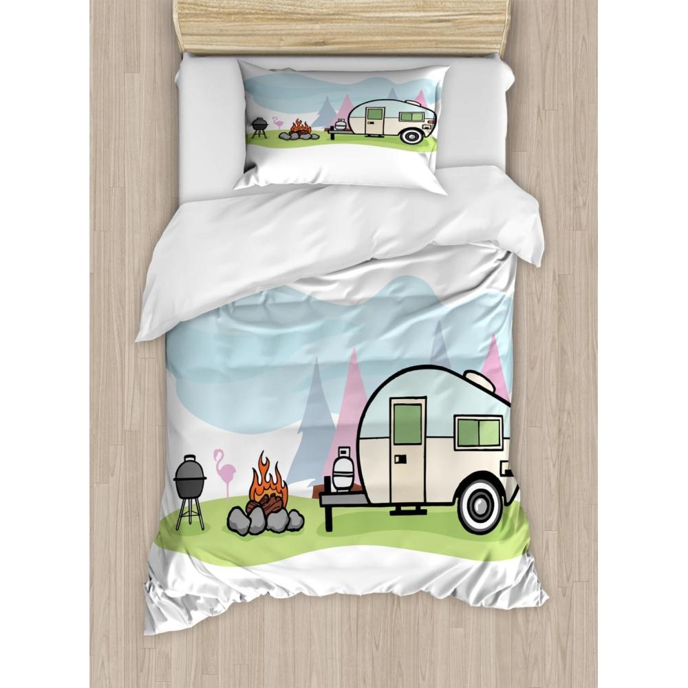 imageAmbesonne Spanish Duvet Cover Sets Te Quiero Hoy Manana Y Siempre Love Words with Heart on Arrow Valentines Bedding Set with 2 Duvet Covers amp 4 Pillowcases 2 Pack Queen Size Black Camel WhiteMulticolor
