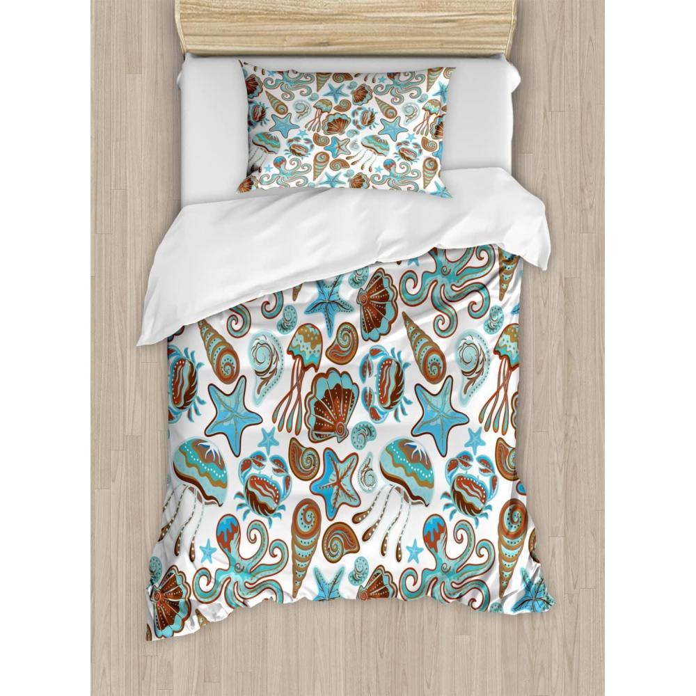 imageAmbesonne Spanish Duvet Cover Sets Te Quiero Hoy Manana Y Siempre Love Words with Heart on Arrow Valentines Bedding Set with 2 Duvet Covers amp 4 Pillowcases 2 Pack Queen Size Black Camel WhiteTurquoise Brown