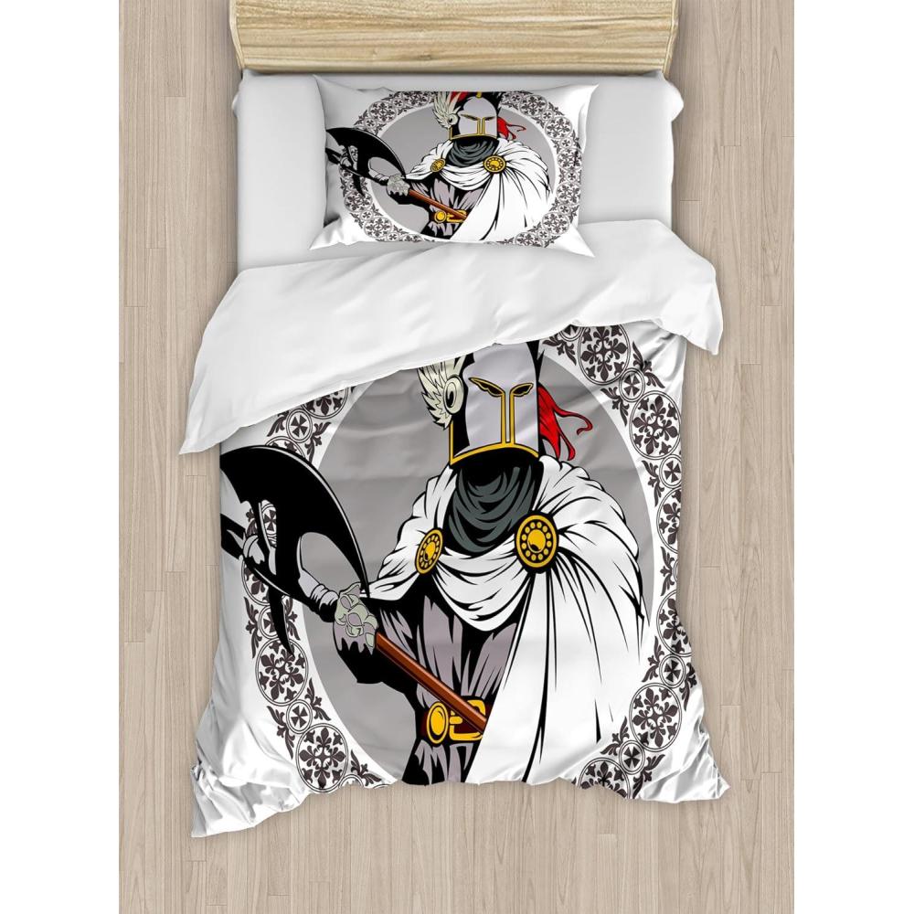 imageAmbesonne Spanish Duvet Cover Sets Te Quiero Hoy Manana Y Siempre Love Words with Heart on Arrow Valentines Bedding Set with 2 Duvet Covers amp 4 Pillowcases 2 Pack Queen Size Black Camel WhiteCharcoal Red