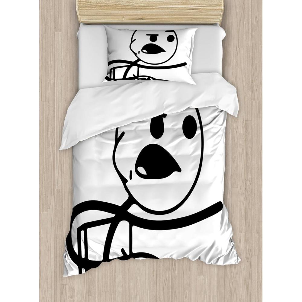 imageAmbesonne Spanish Duvet Cover Sets Te Quiero Hoy Manana Y Siempre Love Words with Heart on Arrow Valentines Bedding Set with 2 Duvet Covers amp 4 Pillowcases 2 Pack Queen Size Black Camel WhiteBlack