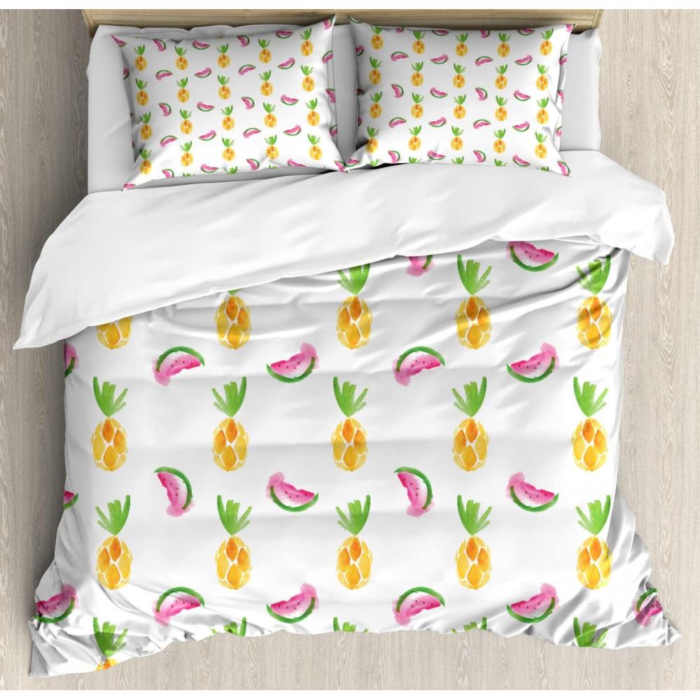 imageAmbesonne Spanish Duvet Cover Sets Te Quiero Hoy Manana Y Siempre Love Words with Heart on Arrow Valentines Bedding Set with 2 Duvet Covers amp 4 Pillowcases 2 Pack Queen Size Black Camel WhiteMustard Green