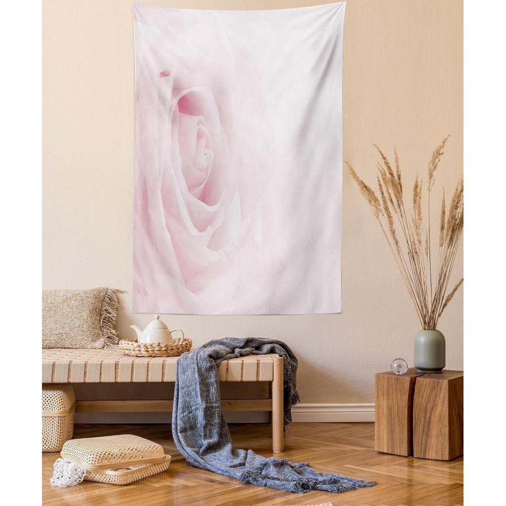 imageAmbesonne Turtle Tapestry Coral Reef and Sea Turtle Close up Photo Bonaire Island Waters Maritime Wide Wall Hanging for Bedroom Living Room Dorm 60 X 40 Pale Coffee Brown BluePale Pink