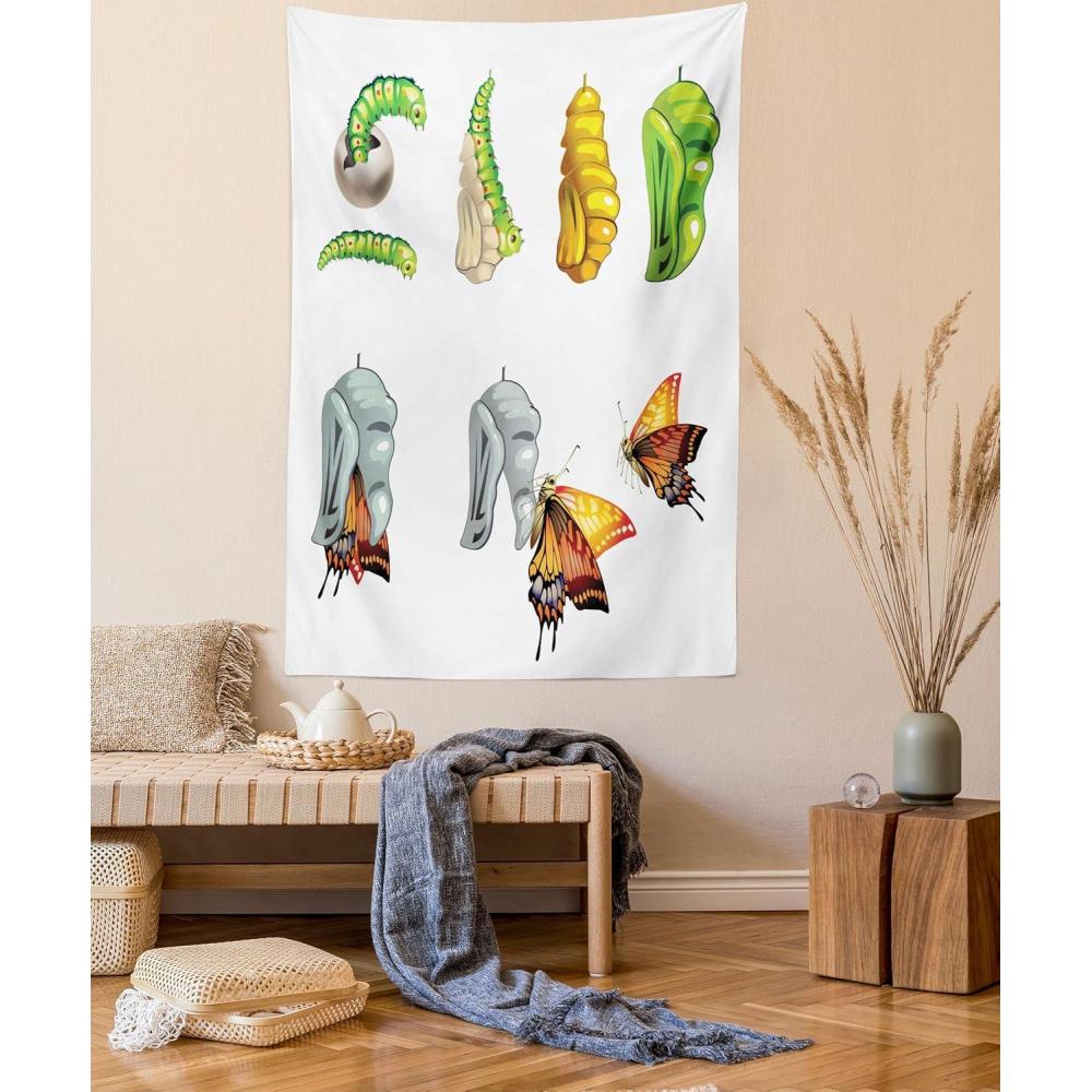 imageAmbesonne Turtle Tapestry Coral Reef and Sea Turtle Close up Photo Bonaire Island Waters Maritime Wide Wall Hanging for Bedroom Living Room Dorm 60 X 40 Pale Coffee Brown BlueGreen Grey Marigold