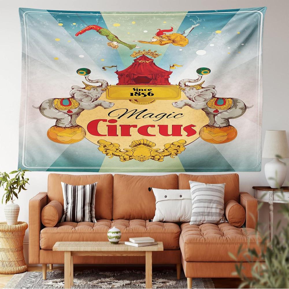 imageAmbesonne Turtle Tapestry Coral Reef and Sea Turtle Close up Photo Bonaire Island Waters Maritime Wide Wall Hanging for Bedroom Living Room Dorm 60 X 40 Pale Coffee Brown BlueDark Sea