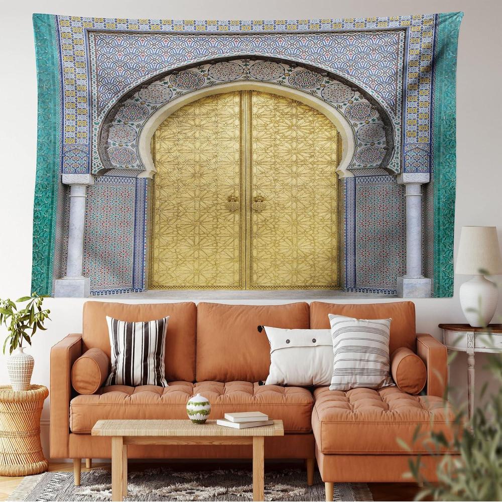 imageAmbesonne Turtle Tapestry Coral Reef and Sea Turtle Close up Photo Bonaire Island Waters Maritime Wide Wall Hanging for Bedroom Living Room Dorm 60 X 40 Pale Coffee Brown BlueYellow Teal Blue