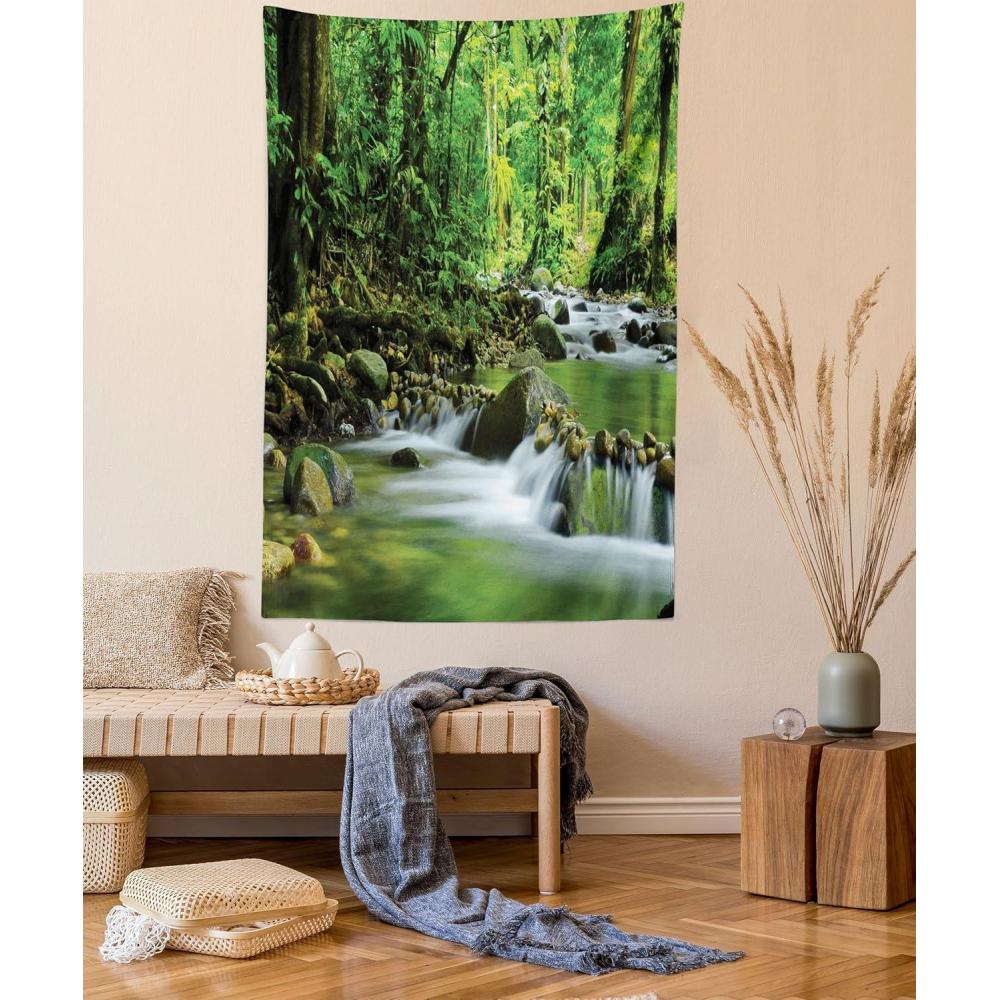 imageAmbesonne Turtle Tapestry Coral Reef and Sea Turtle Close up Photo Bonaire Island Waters Maritime Wide Wall Hanging for Bedroom Living Room Dorm 60 X 40 Pale Coffee Brown BlueGreen Brown