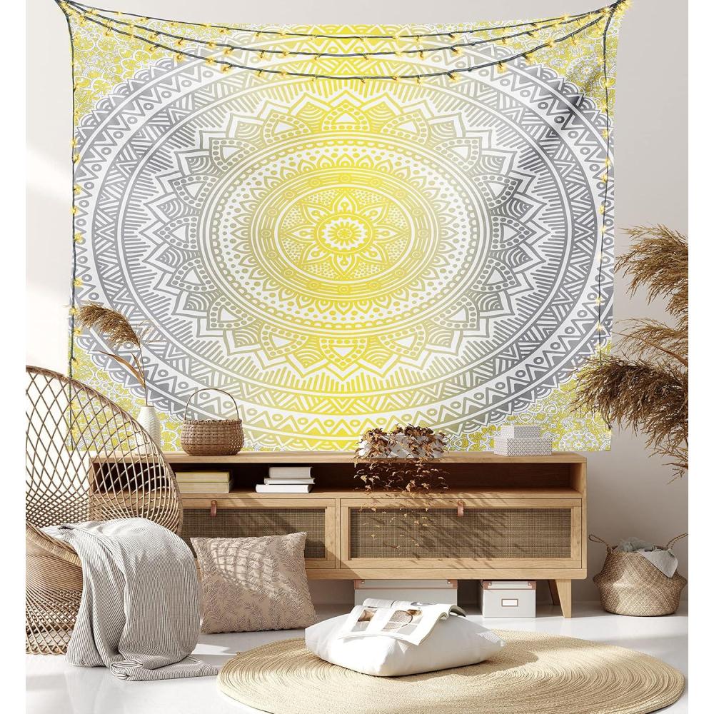 imageAmbesonne Turtle Tapestry Coral Reef and Sea Turtle Close up Photo Bonaire Island Waters Maritime Wide Wall Hanging for Bedroom Living Room Dorm 60 X 40 Pale Coffee Brown BlueGrey Yellow
