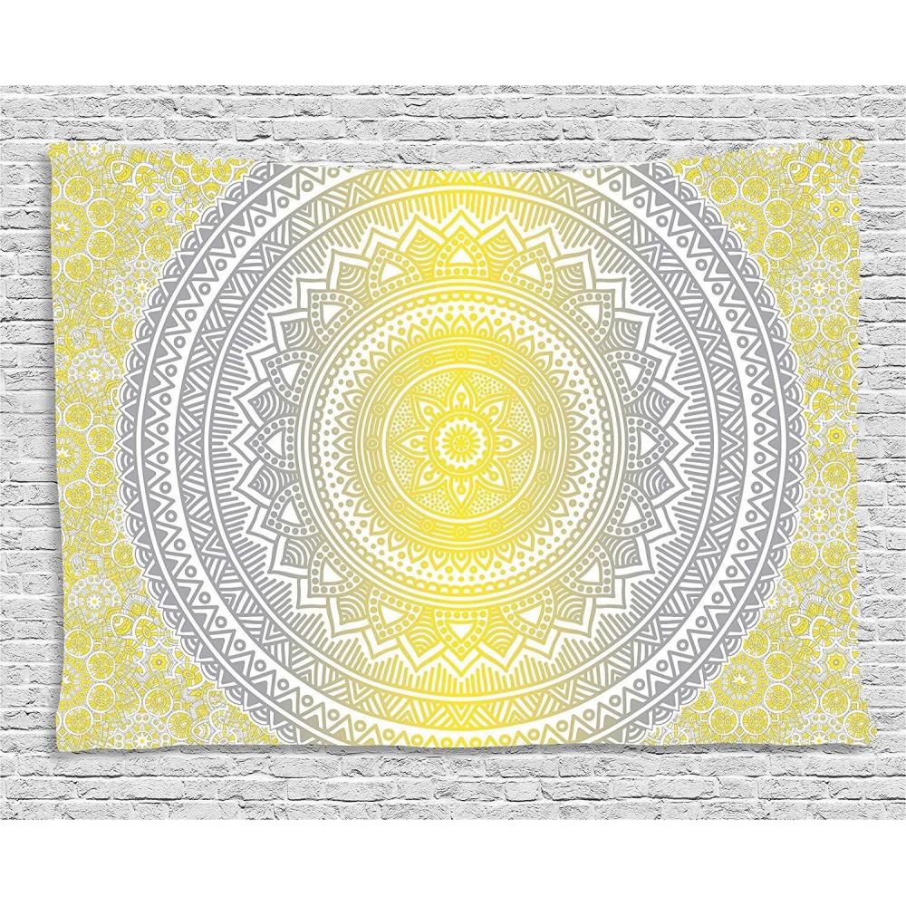 imageAmbesonne Turtle Tapestry Coral Reef and Sea Turtle Close up Photo Bonaire Island Waters Maritime Wide Wall Hanging for Bedroom Living Room Dorm 60 X 40 Pale Coffee Brown BlueYellow Grey
