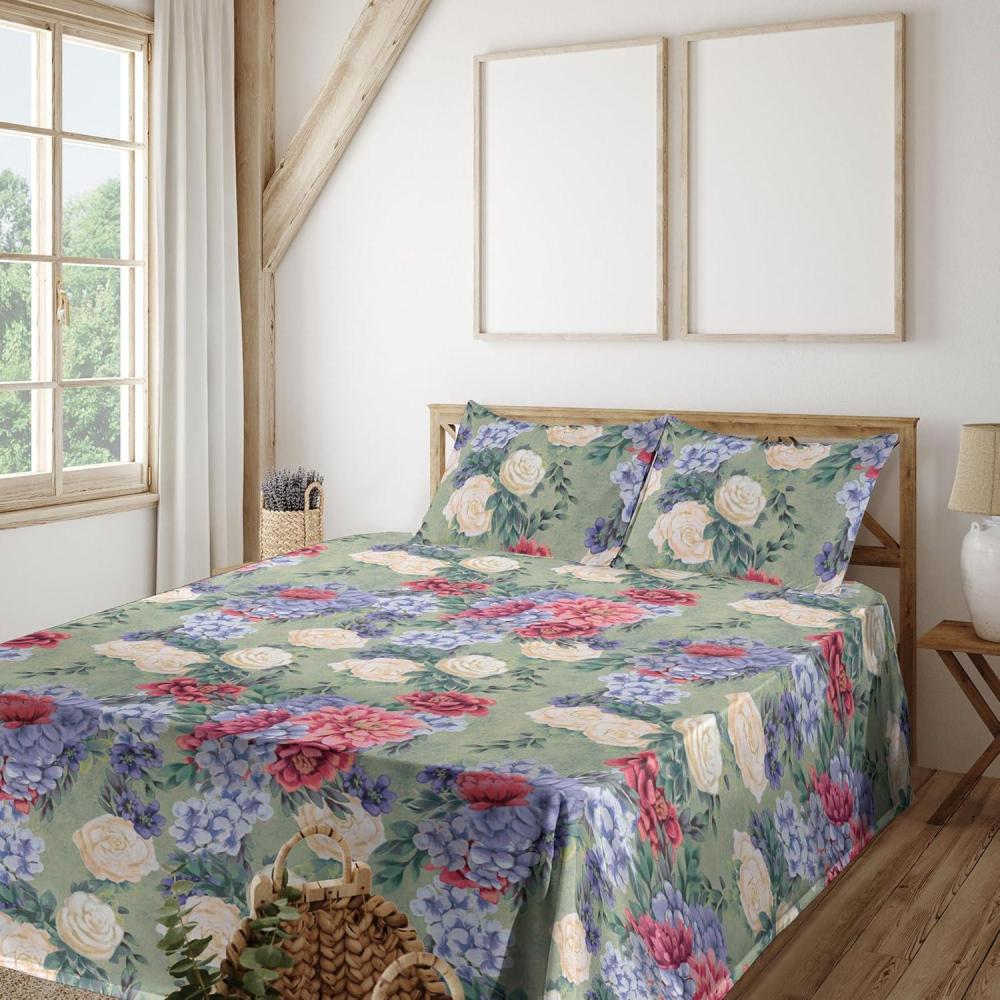 imageAmbesonne Valentines Day Sheet Set Simple Grunge Design Line Hearts Pattern on Striped Backdrop Fitted and Flat Sheet with Pillowcases Bedding Accent 4 Piece Set Calking Dark Coral Coral DimgrayDried Rose Laurel Green
