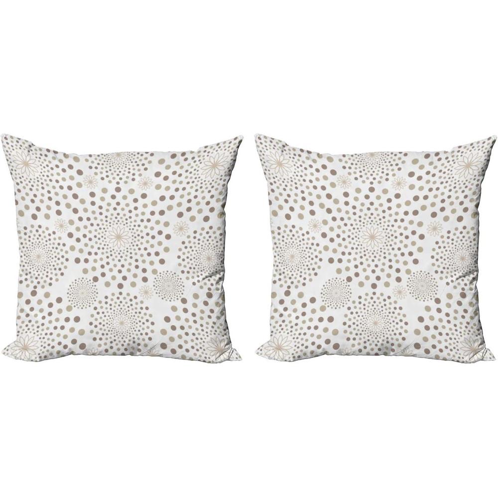 imageAmbesonne Valentines Throw Pillow Cover Set of 2 Doodle Style Hearts with Different Designs Romantic Inspirations for Art Decorative Square Covers for Couch Bed amp Sofa 24x24 Black Red PinkTan Taupe Beige