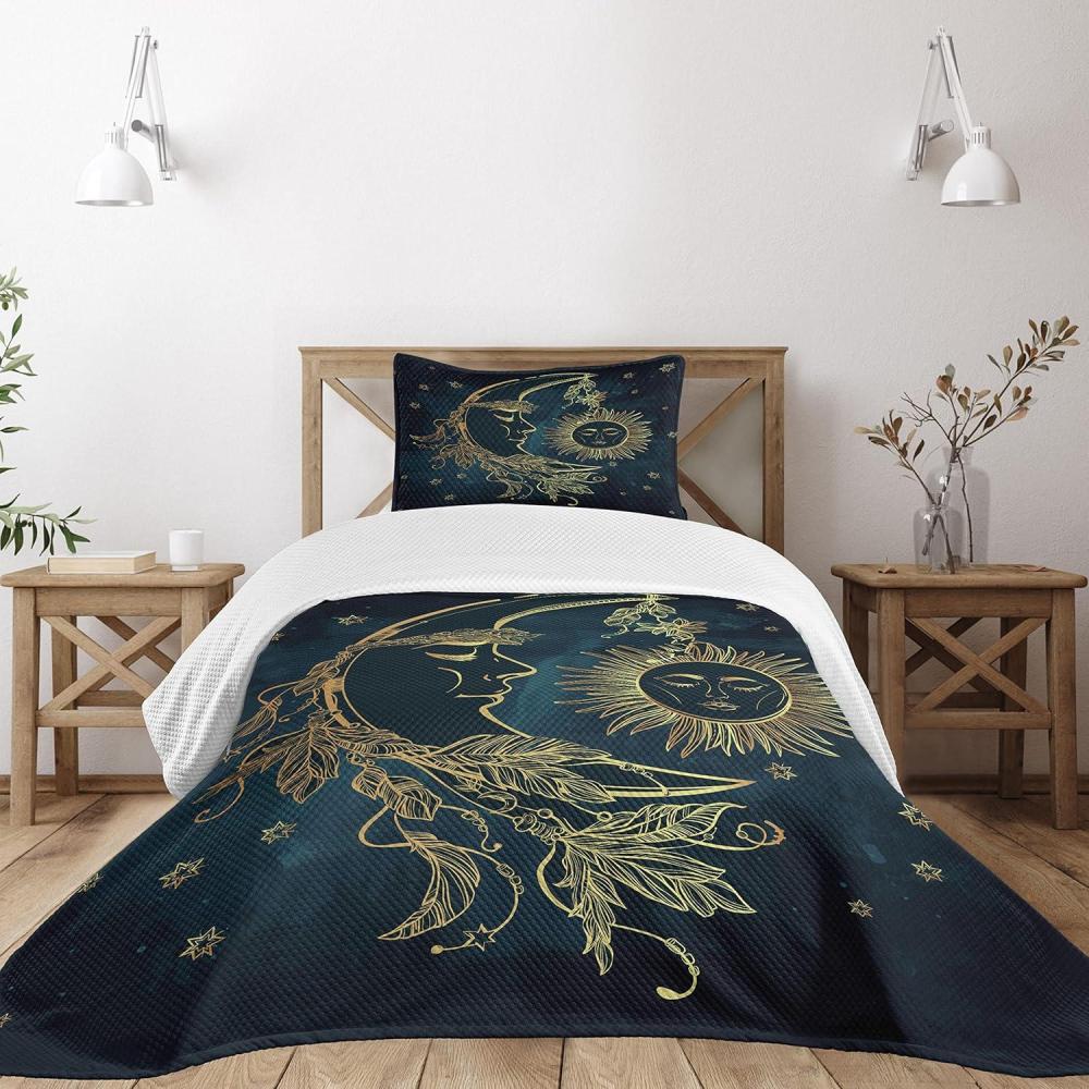 imageAmbesonne Watercolor Flower Bedspread Set Victorian Floral Pattern Painting Style Print with Peonies Roses 3 Piece Decorative Bedding Coverlet and 2 Pillow Shams Twin Size White Pink BlushYellow Petrol Blue