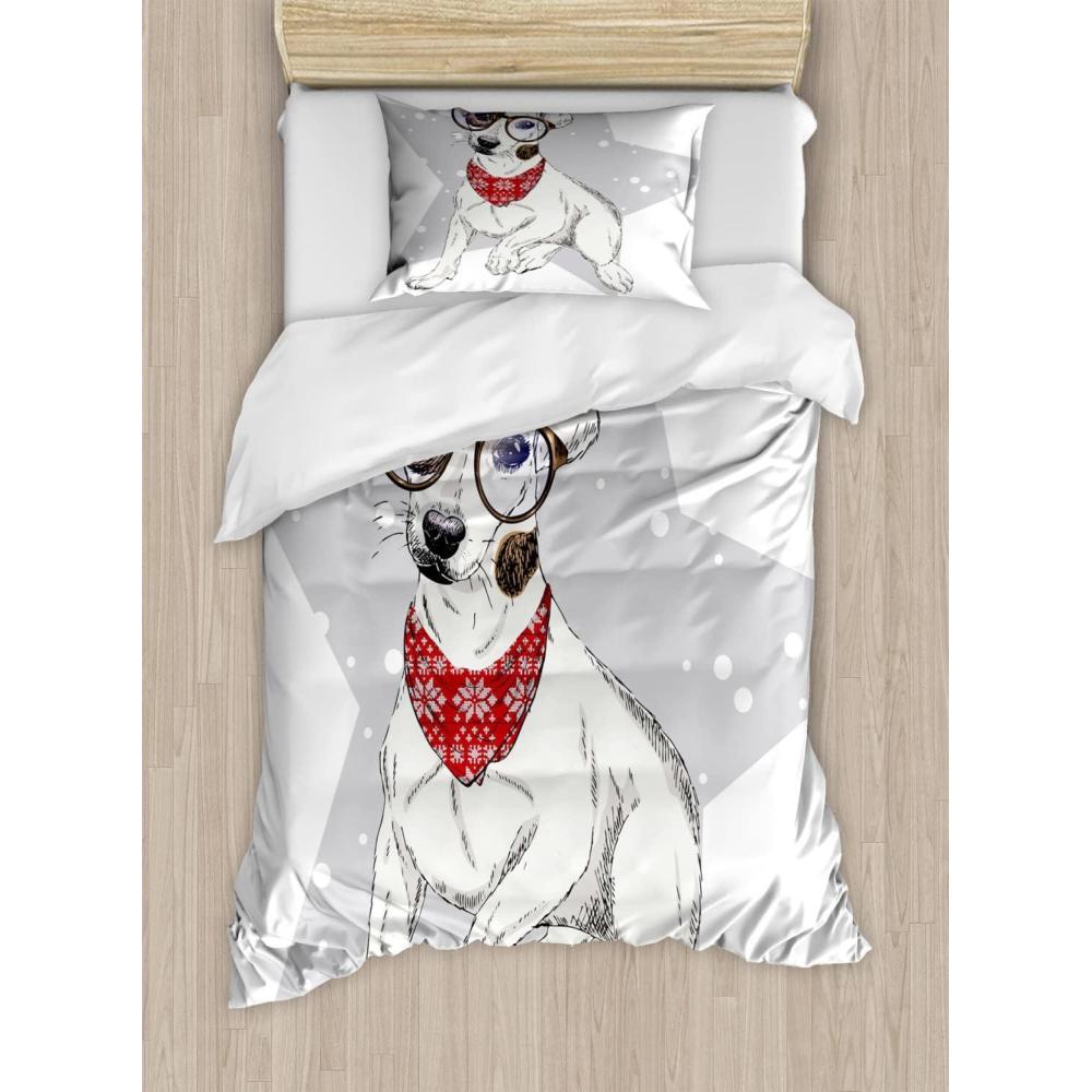 imageAmbesonne You and Me Duvet Cover Sets Romantic Couple Lovers in a Heart Shape with Love Words Valentines Bedding Set with 2 Duvet Covers amp 4 Pillowcases 2 Pack King Size Pale Pink Mauve TaupeBrown Pale Grey