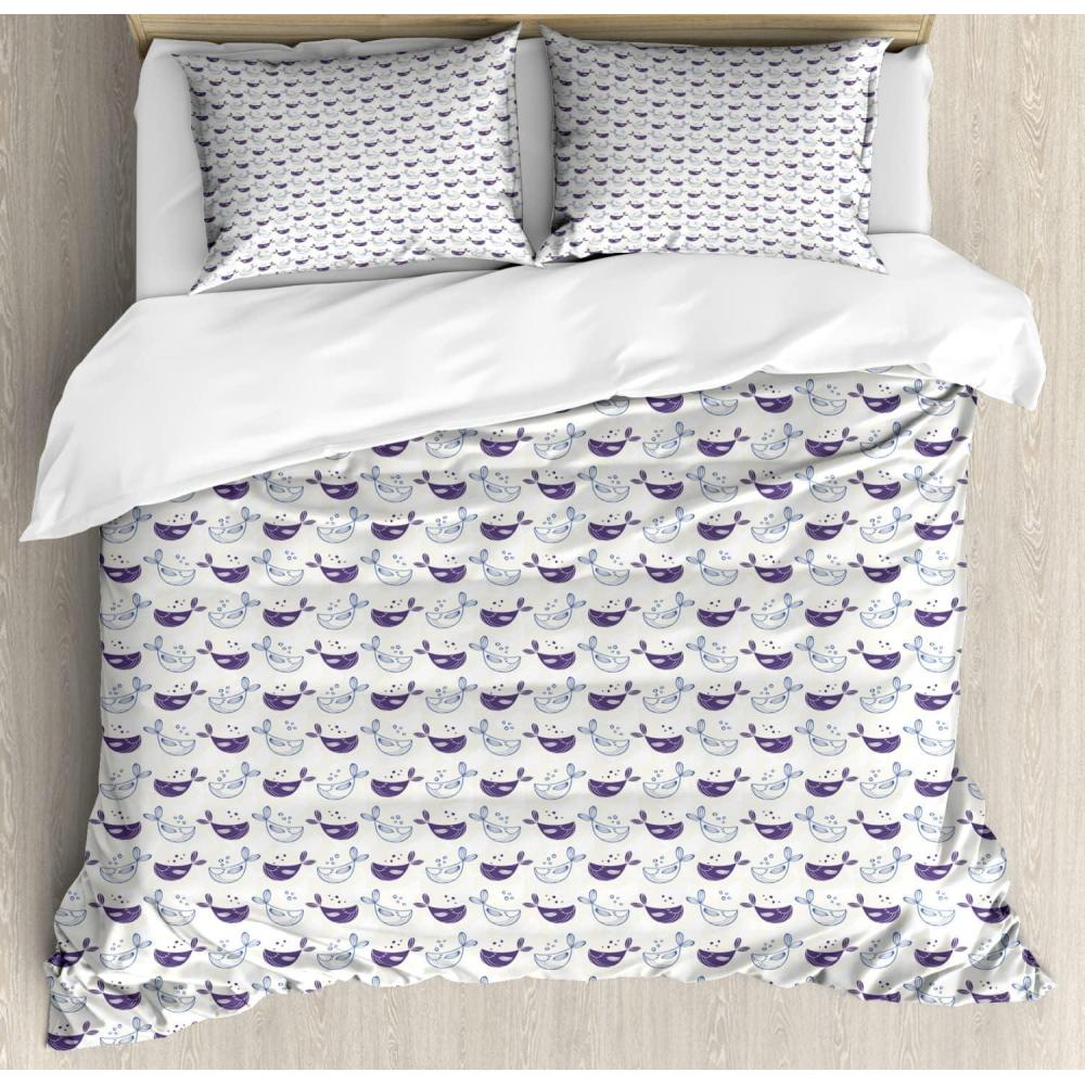 imageAmbesonne You and Me Duvet Cover Sets Romantic Couple Lovers in a Heart Shape with Love Words Valentines Bedding Set with 2 Duvet Covers amp 4 Pillowcases 2 Pack King Size Pale Pink Mauve TaupeViolet Blue Eggshell