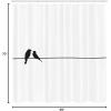 Ambesonne Bird on a Wire Shower Curtain, Minimal Contemporary Love Themed Art with Romantic Dove Silhouettes, Cloth Fabric Bathroom Decor Set with Hooks, 69″ W x 70″ L, Charcoal Grey White
