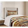 Ambesonne Cartoon Airplane Bedspread Set, Cloudy Atmosphere Sky Scenario Plane Pattern with Cold Tones Art, 3 Piece Decorative Bedding Coverlet and 2 Pillow Shams, Twin Size, Dark Blue White Blue(Dark Khaki Multicolor)