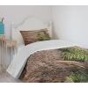 Ambesonne Cartoon Airplane Bedspread Set, Cloudy Atmosphere Sky Scenario Plane Pattern with Cold Tones Art, 3 Piece Decorative Bedding Coverlet and 2 Pillow Shams, Twin Size, Dark Blue White Blue(Fern Green)