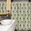 Ambesonne Damask Stall Shower Curtain, Vintage Style Floral Pattern Abstract Romantic Bouquet Greenery Artwork Print, Fabric Bathroom Decor Set with Hooks, 54″ W x 78″ L, Beige Green