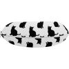 Ambesonne Diamonds Travel Pillow Neck Rest, Romantic Pink Heart Stones on Black Background Valentines Day Theme, Memory Foam Traveling Accessory for Airplane and Car, 12″, Pale Pink Black(Black White)