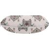 Ambesonne Diamonds Travel Pillow Neck Rest, Romantic Pink Heart Stones on Black Background Valentines Day Theme, Memory Foam Traveling Accessory for Airplane and Car, 12″, Pale Pink Black(Ivory Grey)