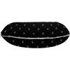 Ambesonne Diamonds Travel Pillow Neck Rest, Romantic Pink Heart Stones on Black Background Valentines Day Theme, Memory Foam Traveling Accessory for Airplane and Car, 12″, Pale Pink Black(Charcoal Grey and Beige)