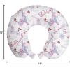 Ambesonne Diamonds Travel Pillow Neck Rest, Romantic Pink Heart Stones on Black Background Valentines Day Theme, Memory Foam Traveling Accessory for Airplane and Car, 12″, Pale Pink Black(Pale Blue Pink and White)
