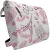 Ambesonne Diamonds Travel Pillow Neck Rest, Romantic Pink Heart Stones on Black Background Valentines Day Theme, Memory Foam Traveling Accessory for Airplane and Car, 12″, Pale Pink Black(Pale Pink)