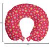 Ambesonne Diamonds Travel Pillow Neck Rest, Romantic Pink Heart Stones on Black Background Valentines Day Theme, Memory Foam Traveling Accessory for Airplane and Car, 12″, Pale Pink Black(Dark Pink and Multicolor)