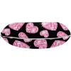 Ambesonne Diamonds Travel Pillow Neck Rest, Romantic Pink Heart Stones on Black Background Valentines Day Theme, Memory Foam Traveling Accessory for Airplane and Car, 12″, Pale Pink Black(Pale Pink Black)