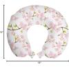 Ambesonne Diamonds Travel Pillow Neck Rest, Romantic Pink Heart Stones on Black Background Valentines Day Theme, Memory Foam Traveling Accessory for Airplane and Car, 12″, Pale Pink Black(Pink Fawn)