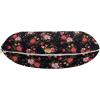 Ambesonne Diamonds Travel Pillow Neck Rest, Romantic Pink Heart Stones on Black Background Valentines Day Theme, Memory Foam Traveling Accessory for Airplane and Car, 12″, Pale Pink Black(Rose Black)