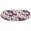 Ambesonne Diamonds Travel Pillow Neck Rest, Romantic Pink Heart Stones on Black Background Valentines Day Theme, Memory Foam Traveling Accessory for Airplane and Car, 12″, Pale Pink Black(Purple Pink)