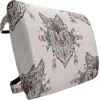 Ambesonne Diamonds Travel Pillow Neck Rest, Romantic Pink Heart Stones on Black Background Valentines Day Theme, Memory Foam Traveling Accessory for Airplane and Car, 12″, Pale Pink Black(Ivory Grey)