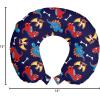Ambesonne Diamonds Travel Pillow Neck Rest, Romantic Pink Heart Stones on Black Background Valentines Day Theme, Memory Foam Traveling Accessory for Airplane and Car, 12″, Pale Pink Black(Navy Blue Orange Red)