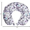 Ambesonne Diamonds Travel Pillow Neck Rest, Romantic Pink Heart Stones on Black Background Valentines Day Theme, Memory Foam Traveling Accessory for Airplane and Car, 12″, Pale Pink Black(Purple Blue)